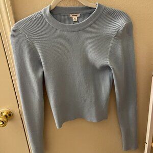 Garage Light Blue Cropped Sweater